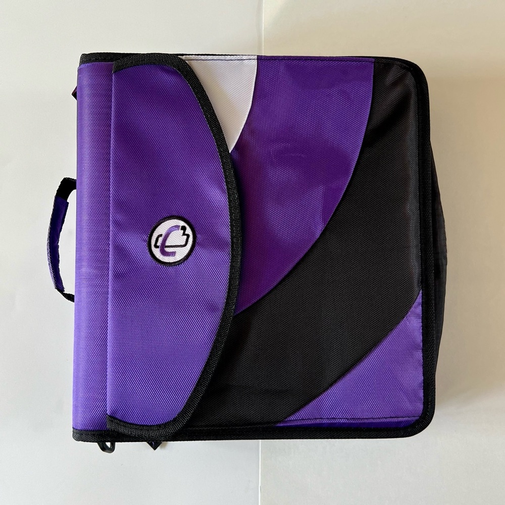 New Case-it Dual 2.0, Zipper Binder, 2 set of 2” D-Ring Dual Purple